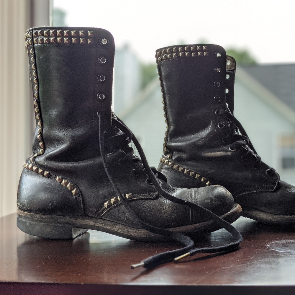 Vintage Slipknot Plymouth Studded Combat Boots